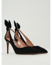 Aquazzura Denim Pumps Pointed Toe Women Black