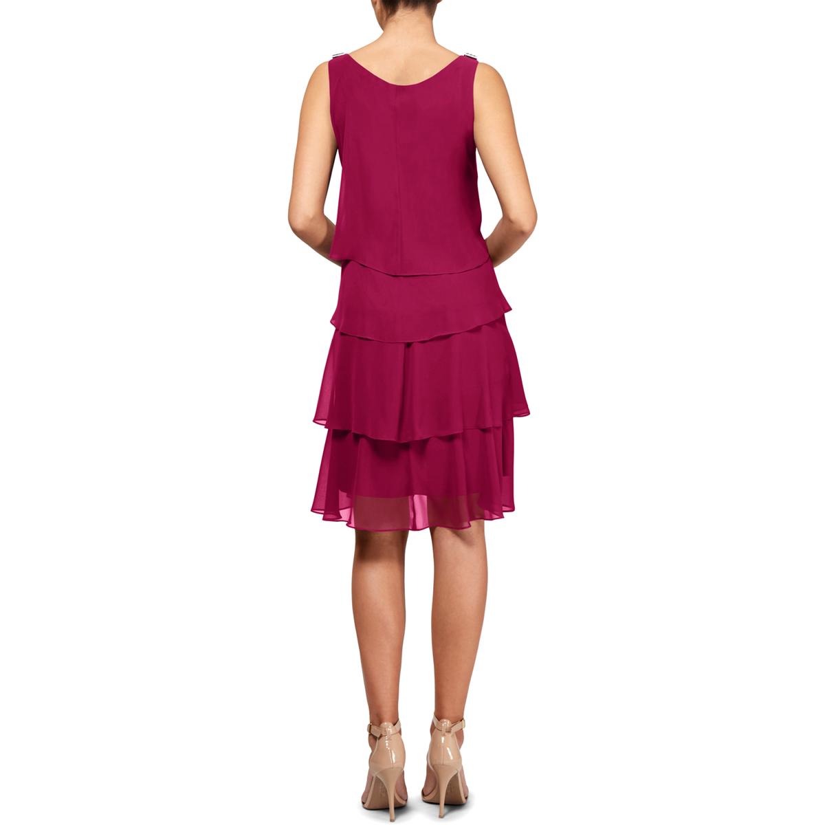Womens Chiffon Sleeveless Cocktail And Party Dress