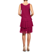 Womens Chiffon Sleeveless Cocktail And Party Dress