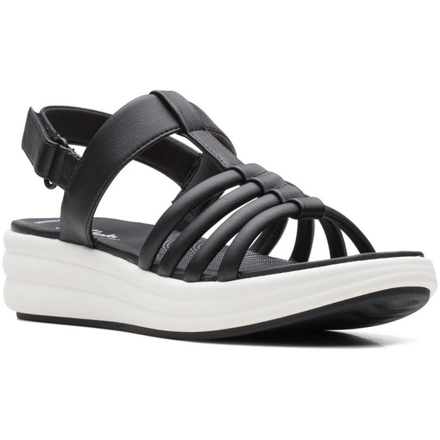Drift Ease Womens Faux Leather Caged Sport Sandals