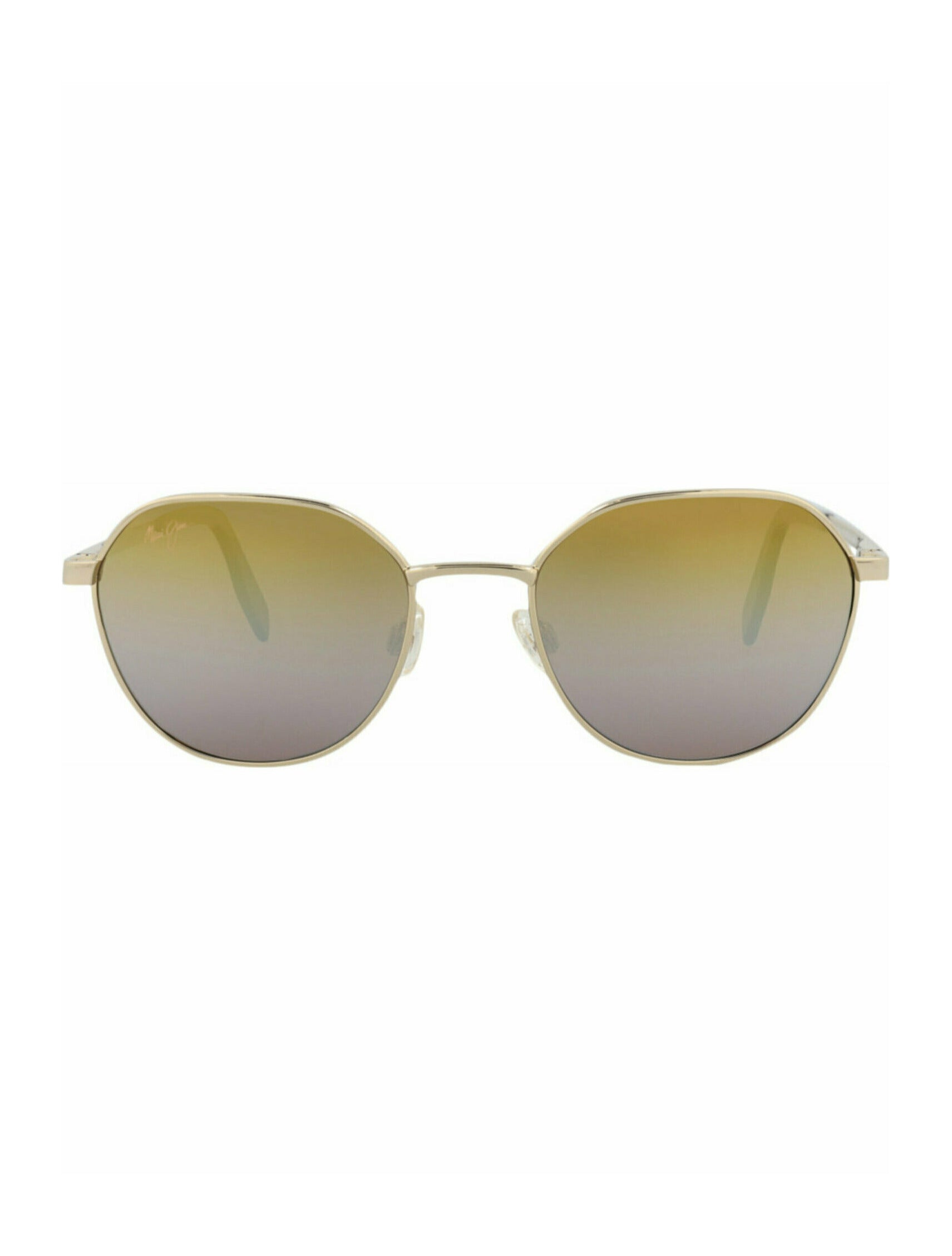 Maui Jim Unisex Round/Oval Gold Gold Gold Fashion Designer Eyewear