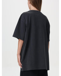 Balmain Paris Logo TShirt Oversized Fit Women Grey T-Shirts
