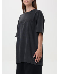 Balmain Paris Logo TShirt Oversized Fit Women Grey T-Shirts