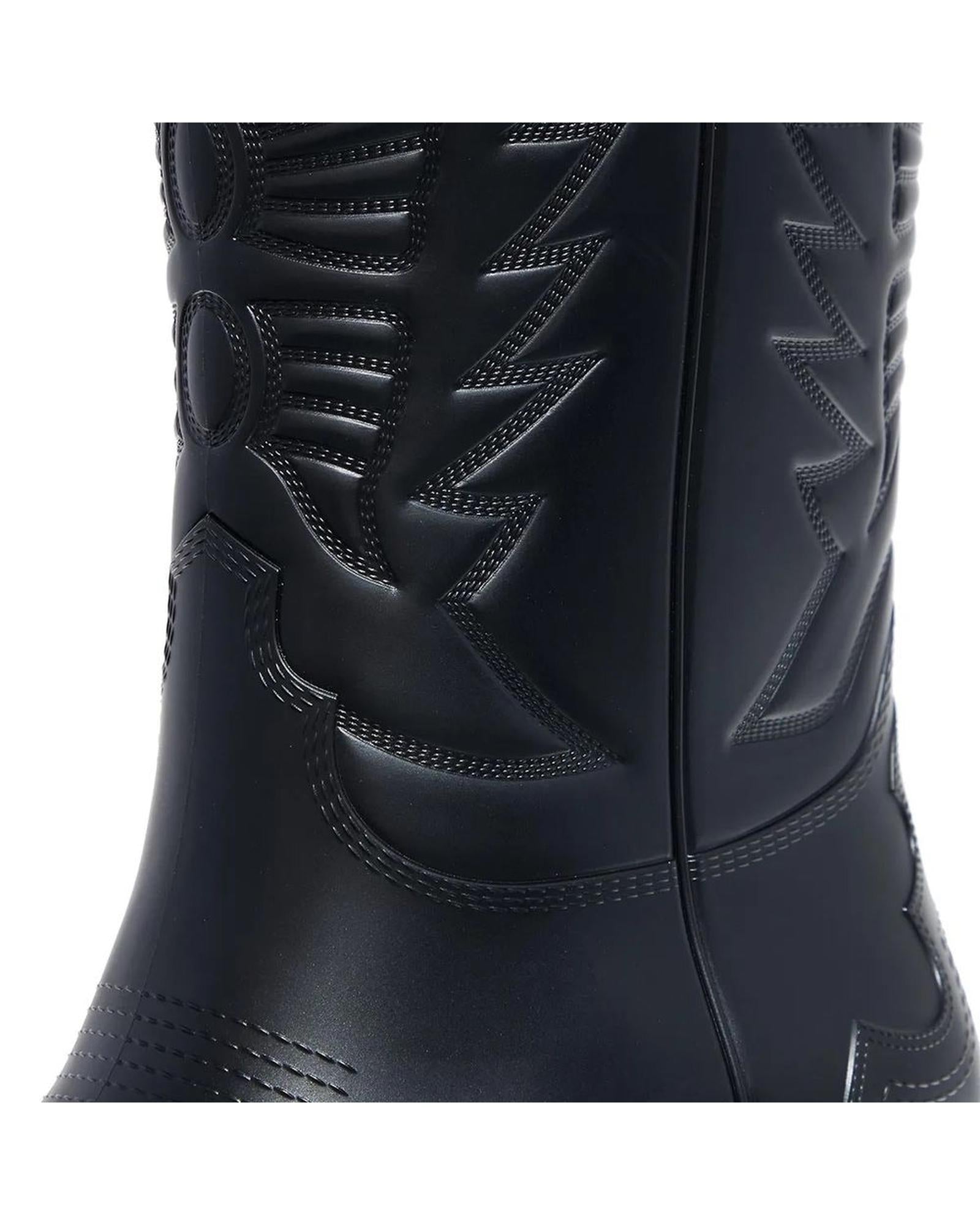 Dior Western Boots Black Leather Women