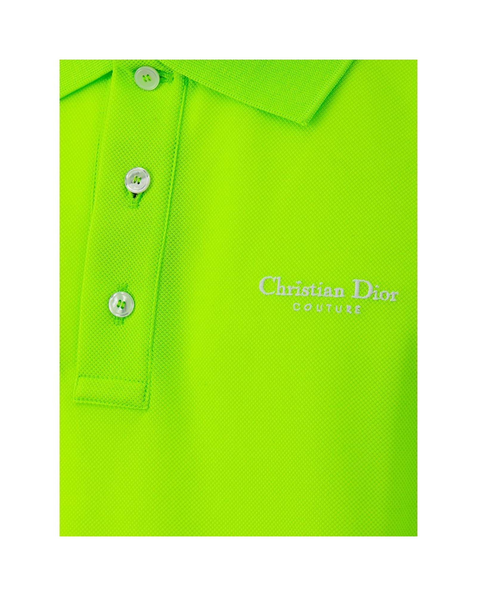 Dior  Men's Neon Green Polo Shirt   Men's Short Sleeve Polo Shirt   Classic Fit Polo Shirt - Neon Green