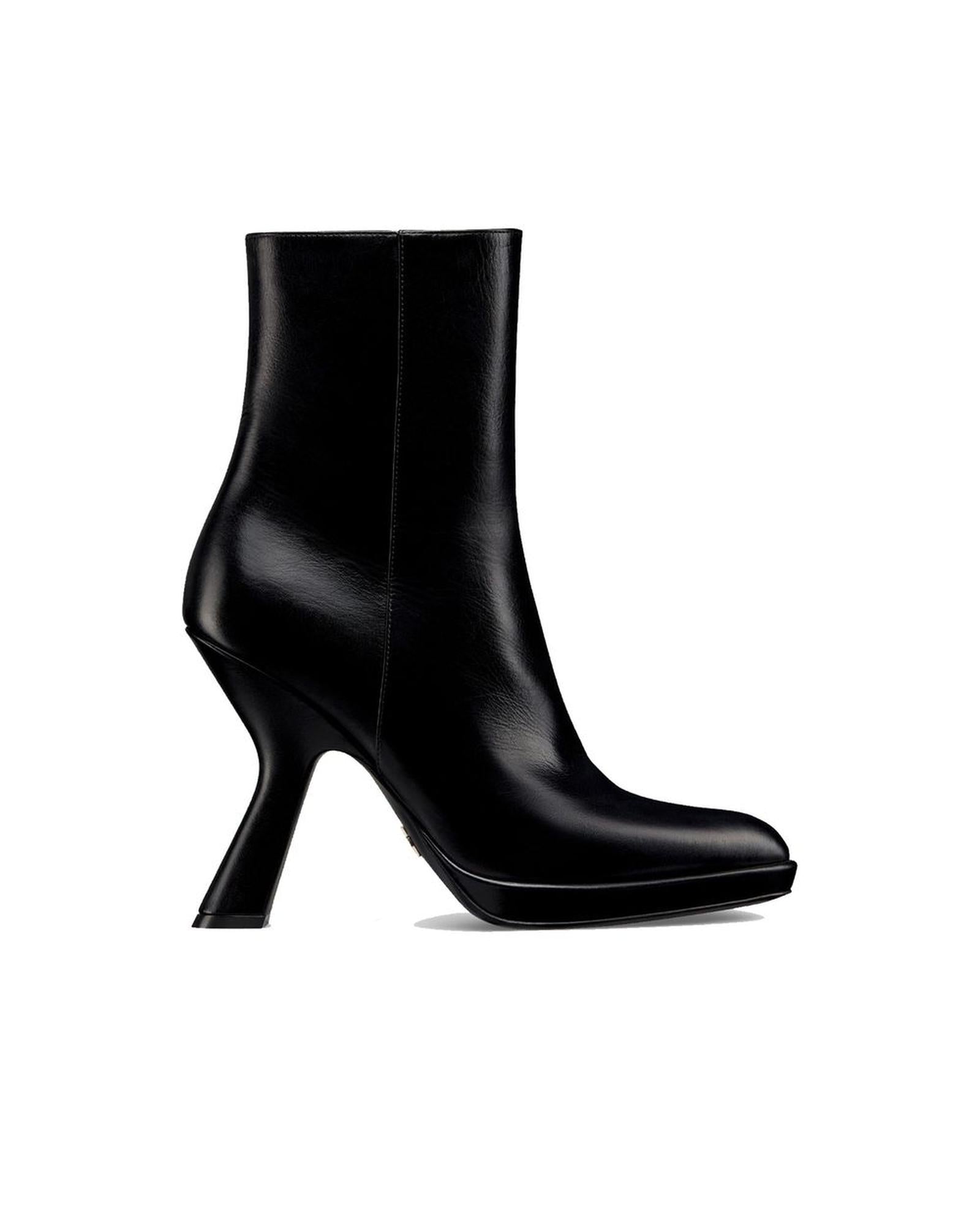 Dior Ankle Boots Sculpted Heel Women Black