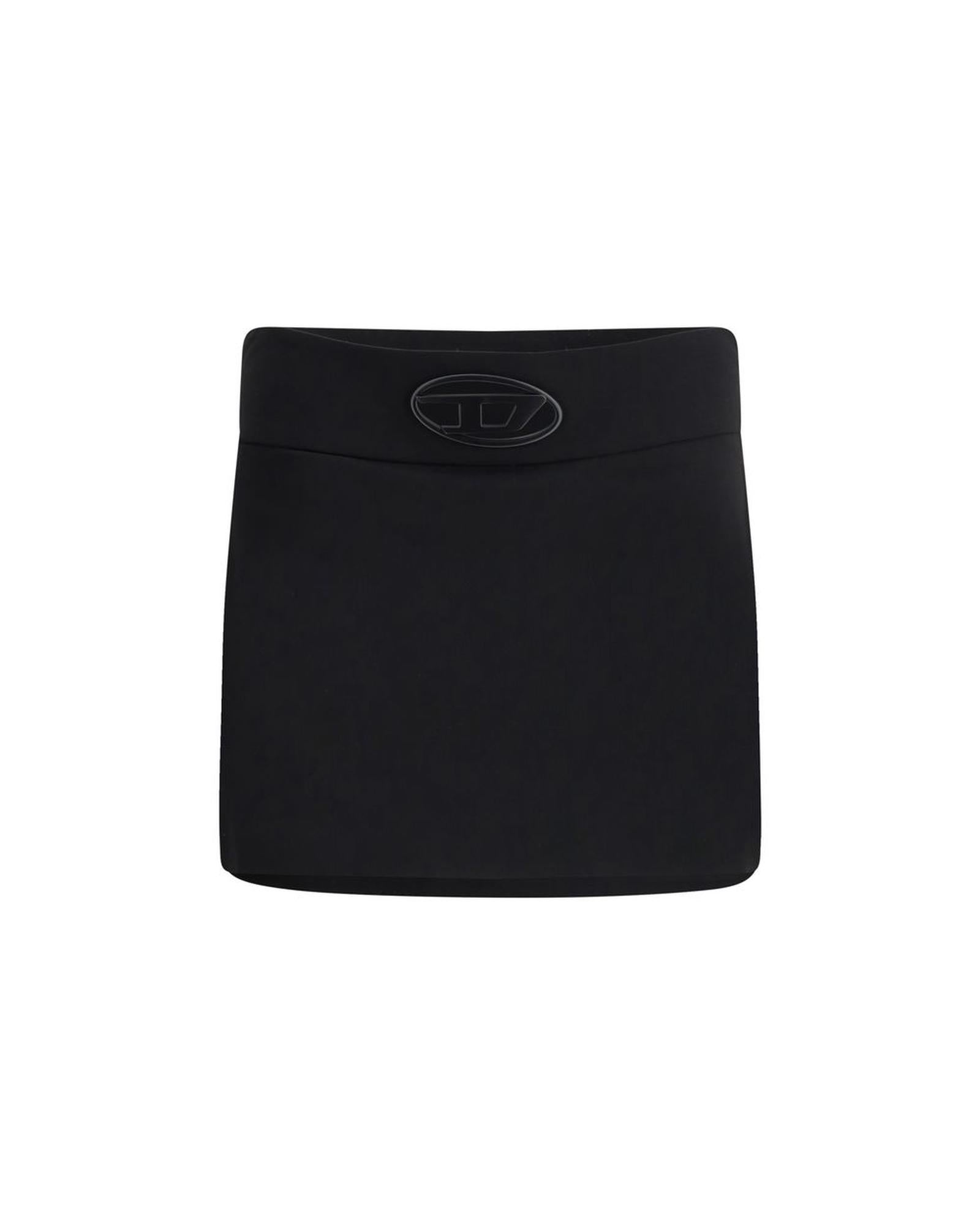 Diesel Mini Skirt with Logo Detail Women Black