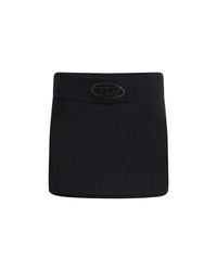 Diesel Mini Skirt with Logo Detail Women Black