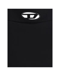 Diesel Mini Skirt with Logo Detail Women Black