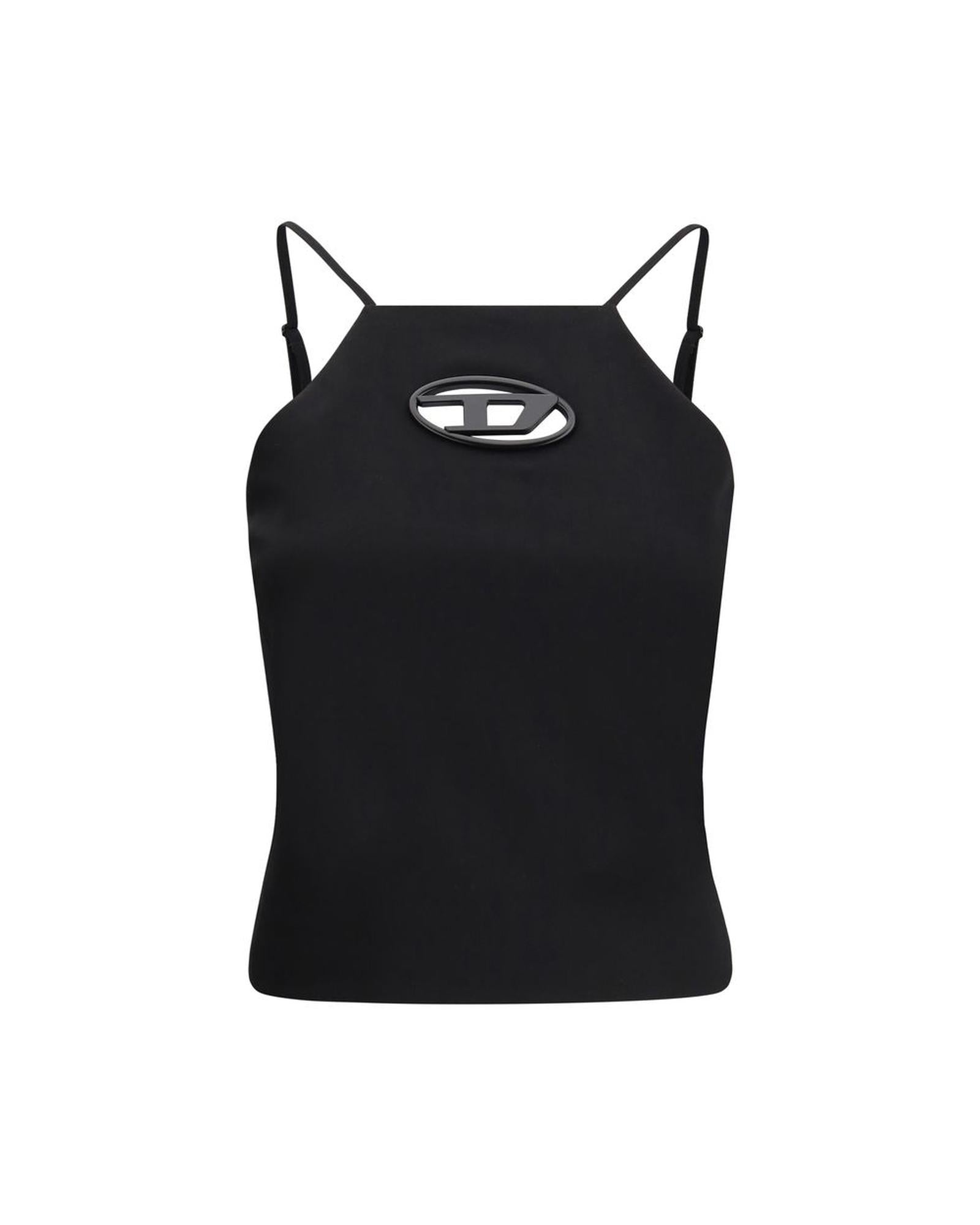 Diesel Logo Tank Top Women Black Clothing