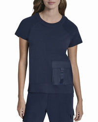 Dkny Crew Neck Pocket Top