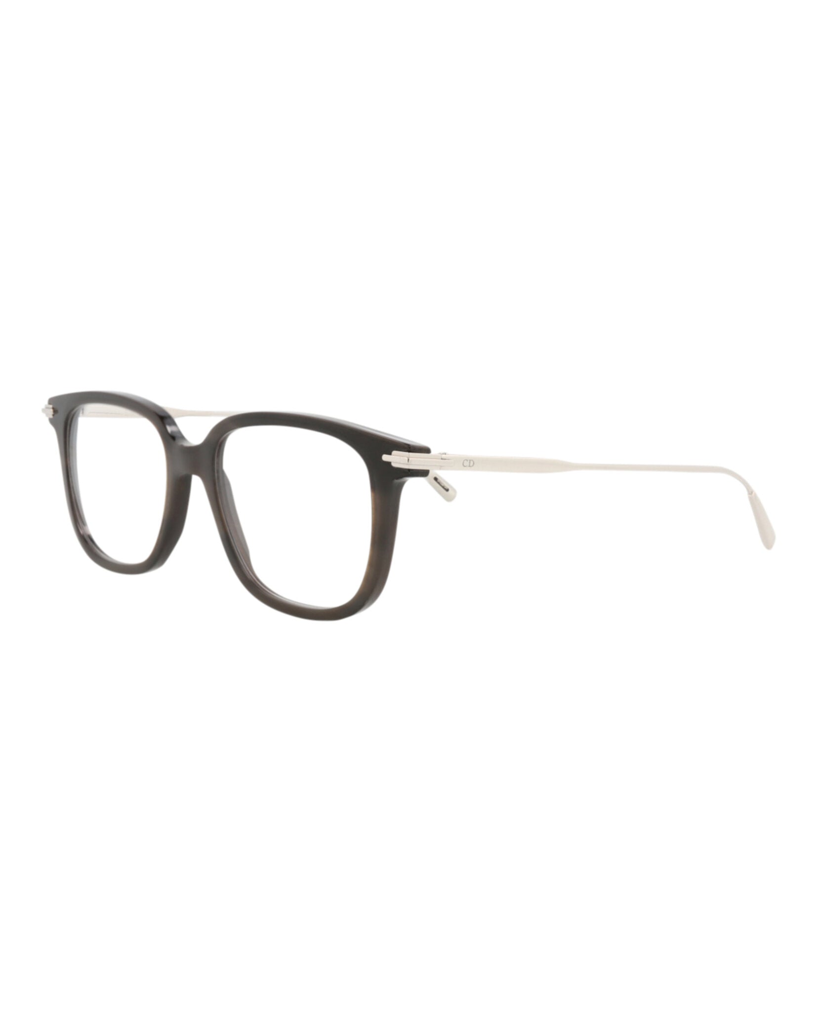 Dior Mens Square/Rectangle Horn Silver Transparent Fashion Designer Eyewear