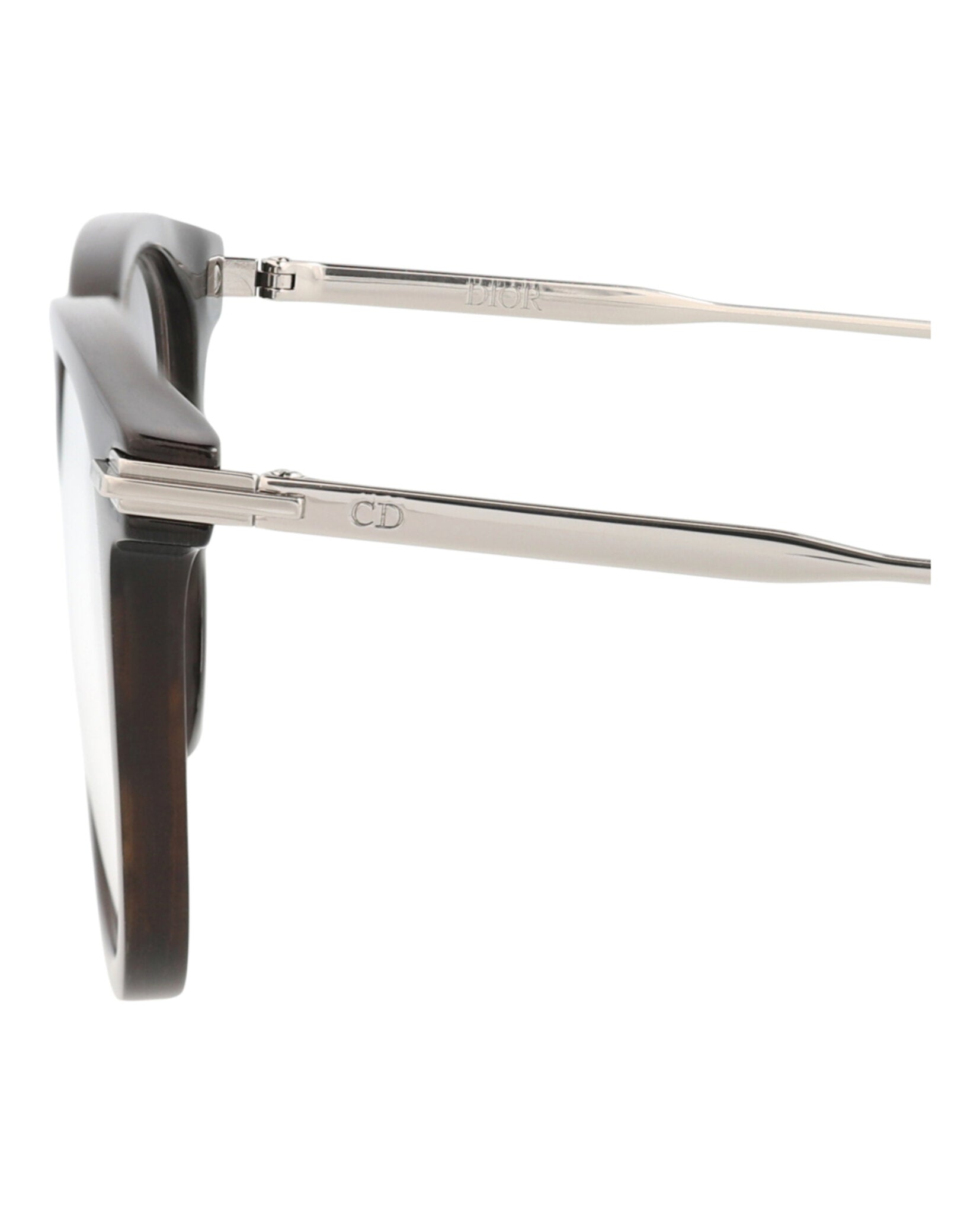 Dior Mens Square/Rectangle Horn Silver Transparent Fashion Designer Eyewear