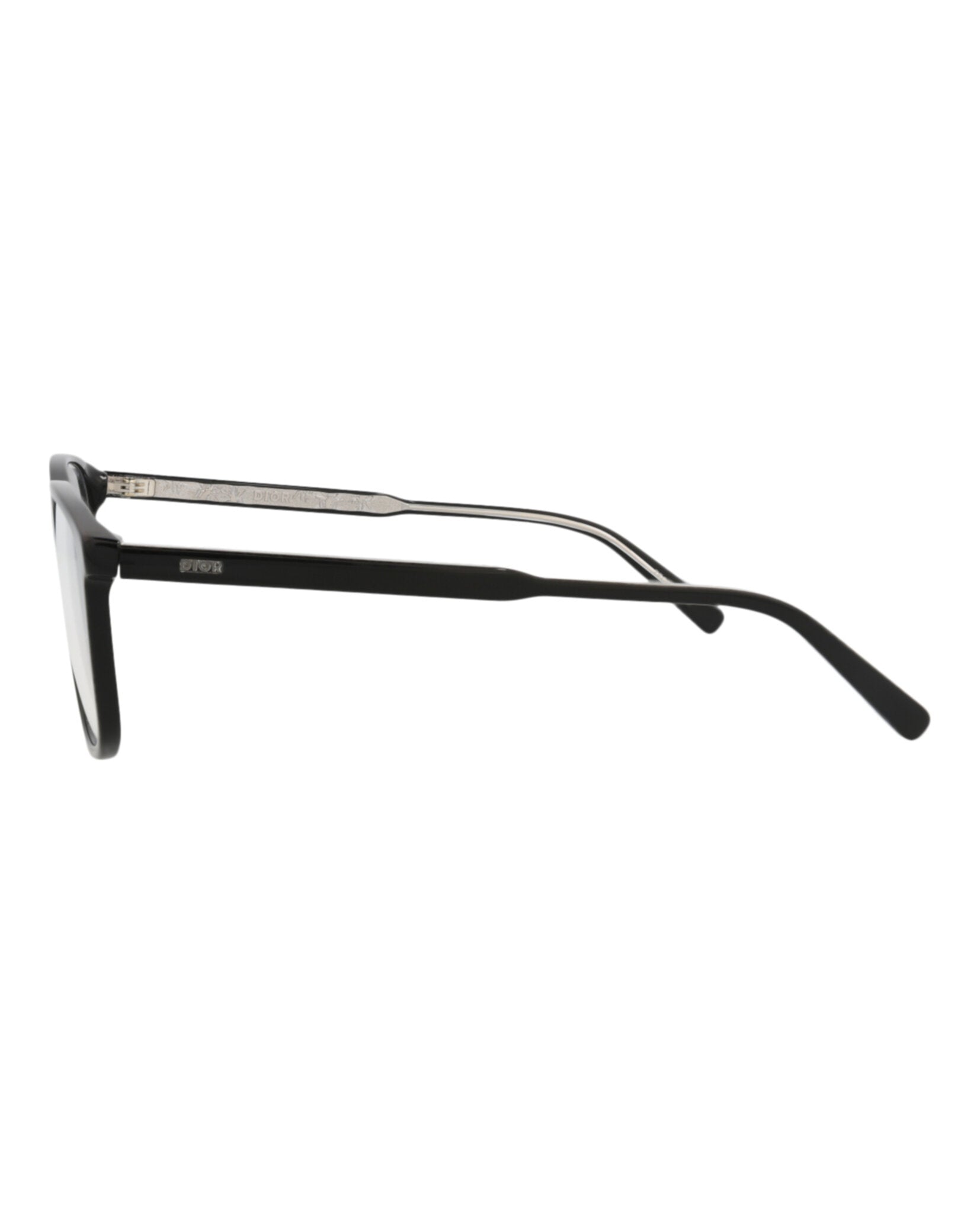 Dior Mens Square/Rectangle Black Black Transparent Fashion Designer Eyewear