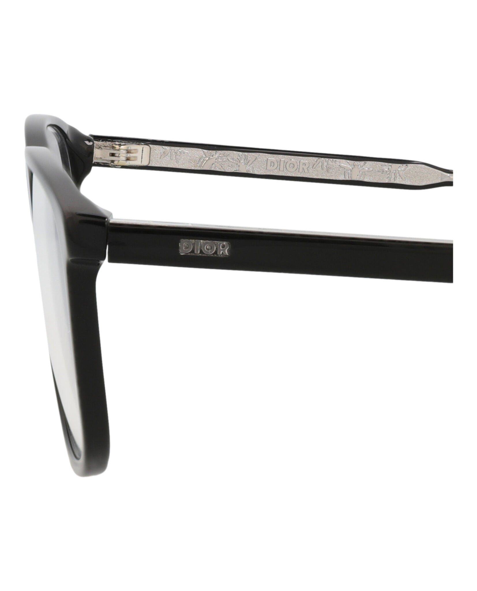 Dior Mens Square/Rectangle Black Black Transparent Fashion Designer Eyewear