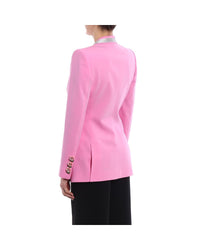 Dolce & Gabbana Rose Trimmed Blazer Women Pink Jackets & Coats