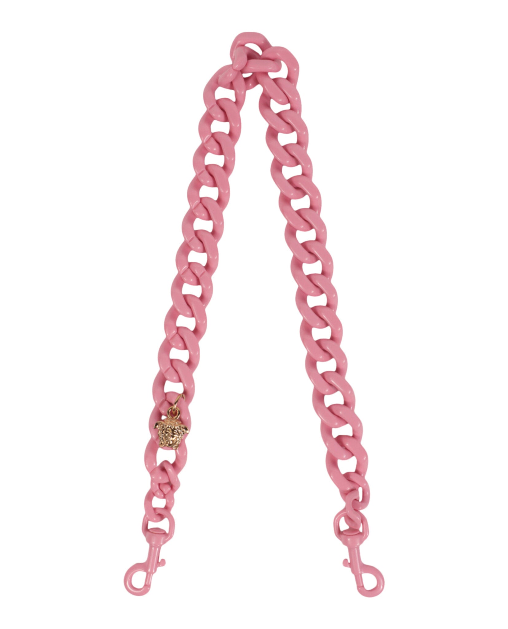 Versace Womens Chain-Link Shoulder Strap Baby Pink