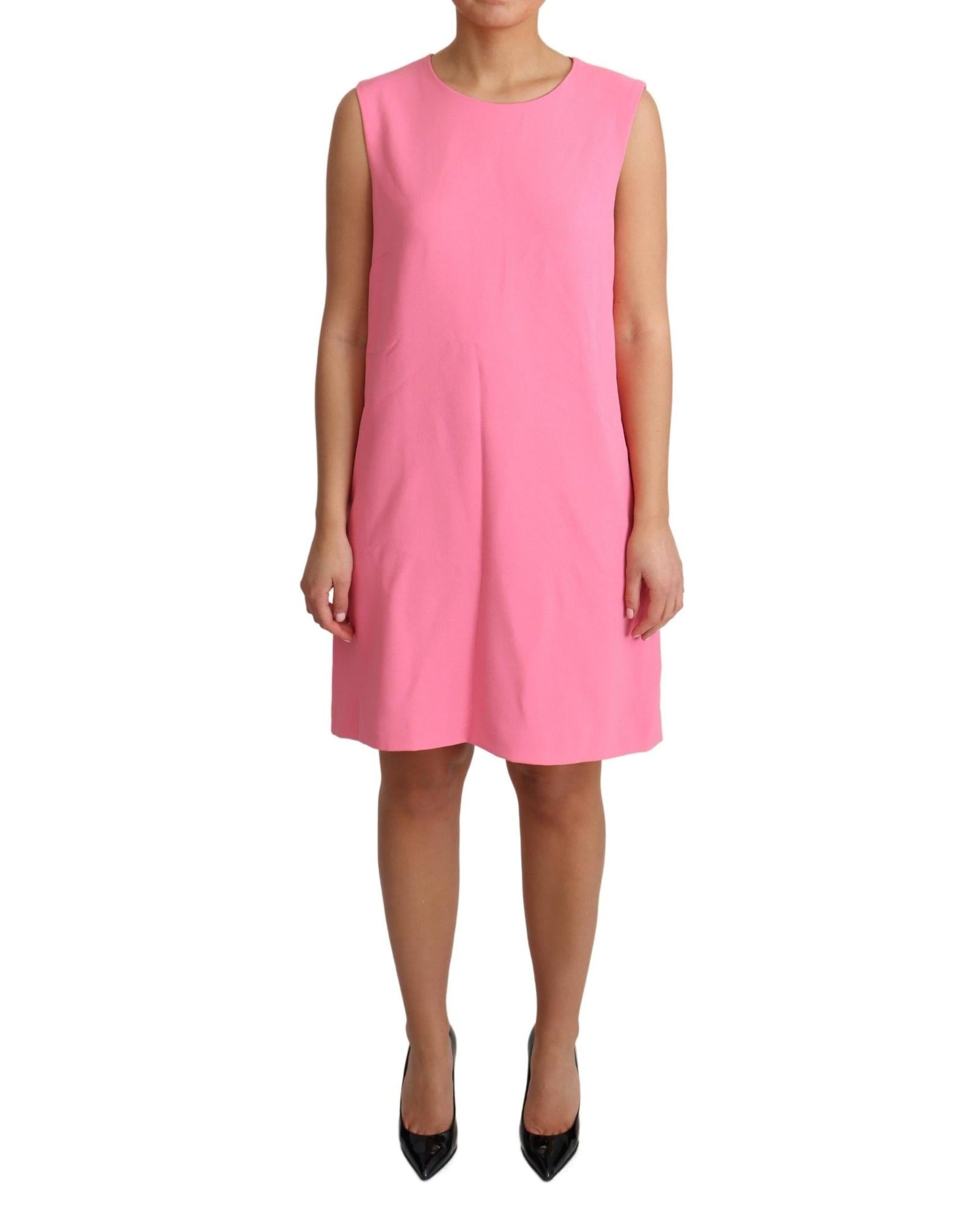 Dolce & Gabbana Pink A-Line Sleeveless Dress 10 Pink