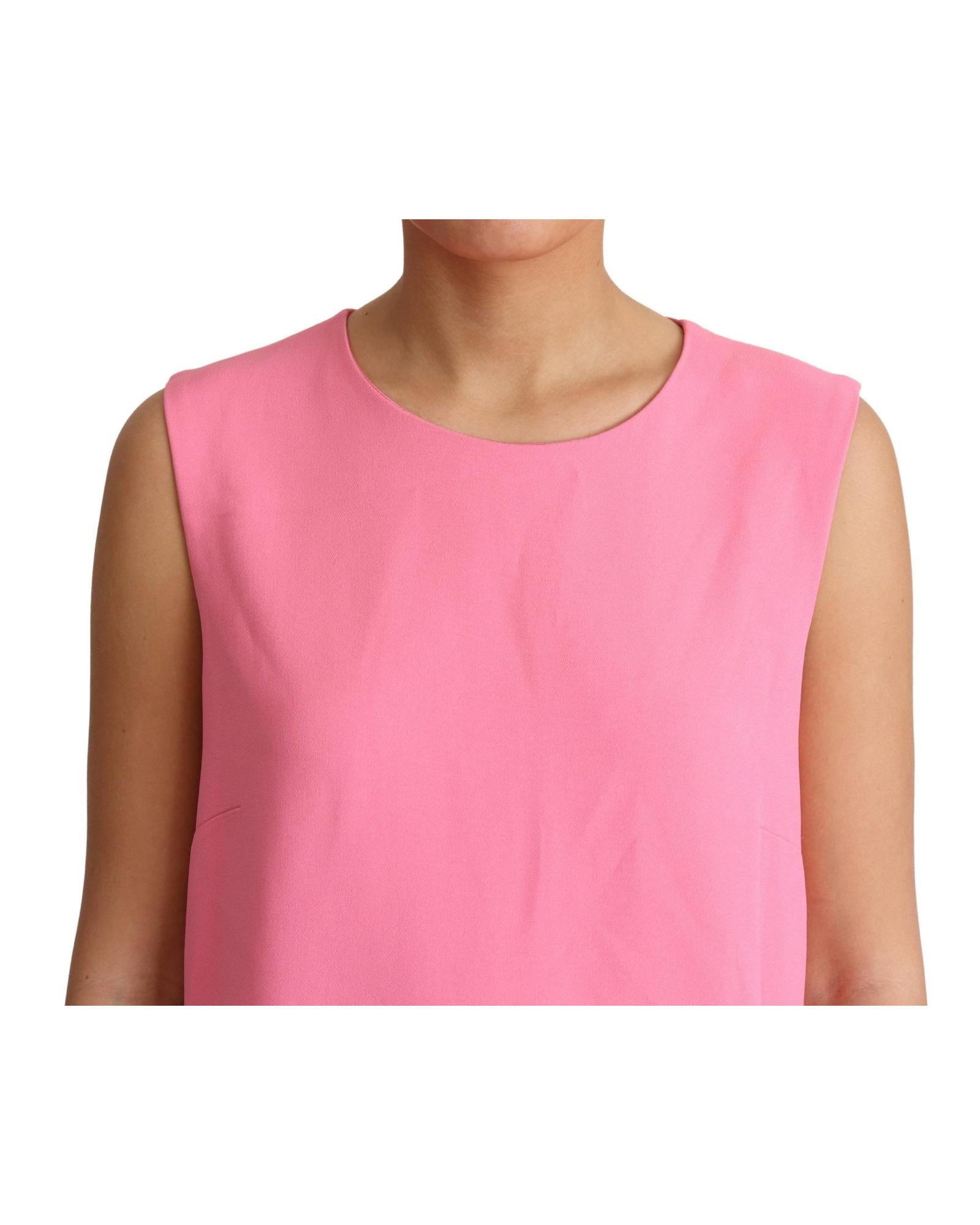 Dolce & Gabbana Pink A-Line Sleeveless Dress