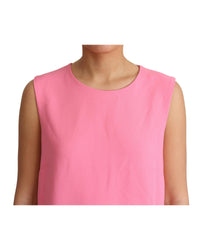 Dolce & Gabbana Pink A-Line Sleeveless Dress
