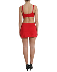 Dolce & Gabbana Cut-Out Mini Dress in Red
