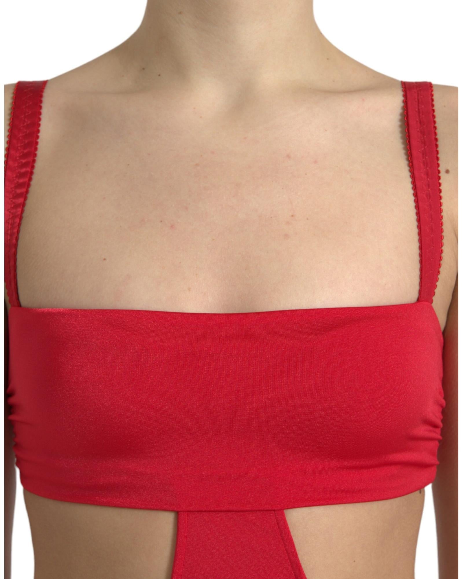 Dolce & Gabbana Cut-Out Mini Dress in Red