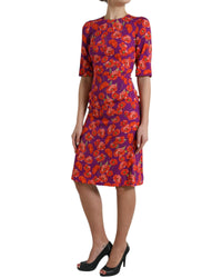 Dolce & Gabbana Floral Print Silk Charmeuse Dress