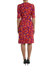 Dolce & Gabbana Floral Print Silk Charmeuse Dress