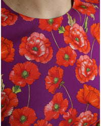 Dolce & Gabbana Floral Print Silk Charmeuse Dress