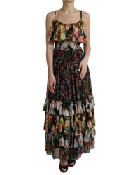 Dolce & Gabbana Women's Floral Print Maxi Dress 6 Multicolor