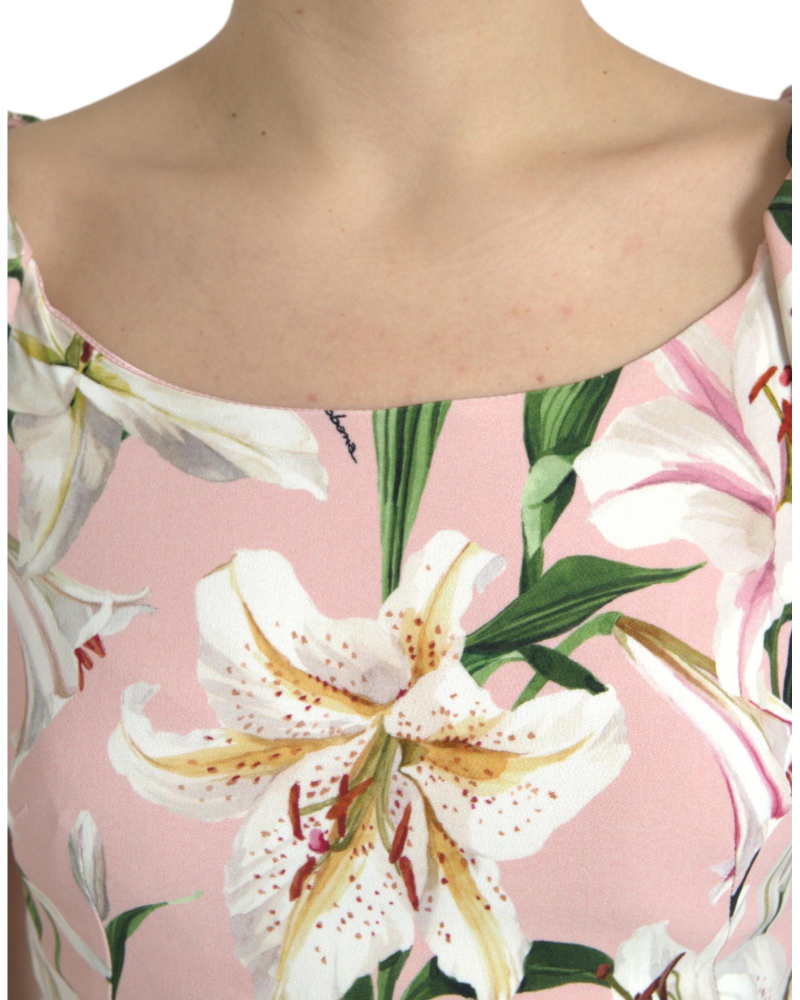 Dolce & Gabbana Lily Print Mini Dress