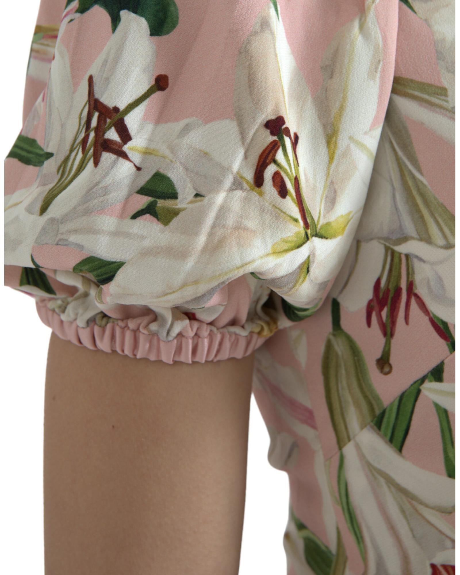 Dolce & Gabbana Lily Print Mini Dress