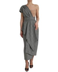 Dolce & Gabbana Women's One Shoulder Plaid Dress