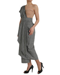 Dolce & Gabbana Women's One Shoulder Plaid Dress