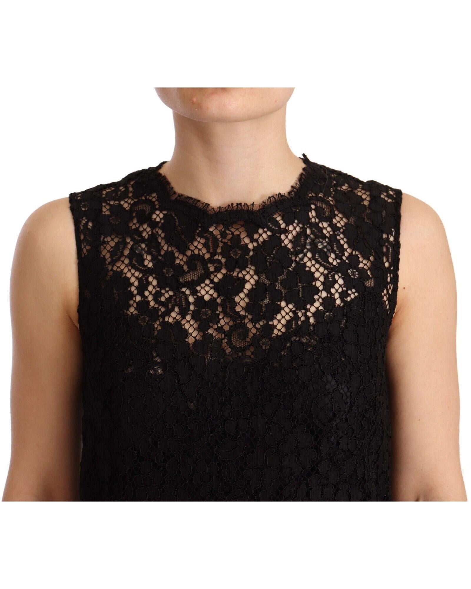 Dolce & Gabbana Black Lace Mini Dress