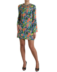 Dolce & Gabbana Multicolor Silk Mini Dress