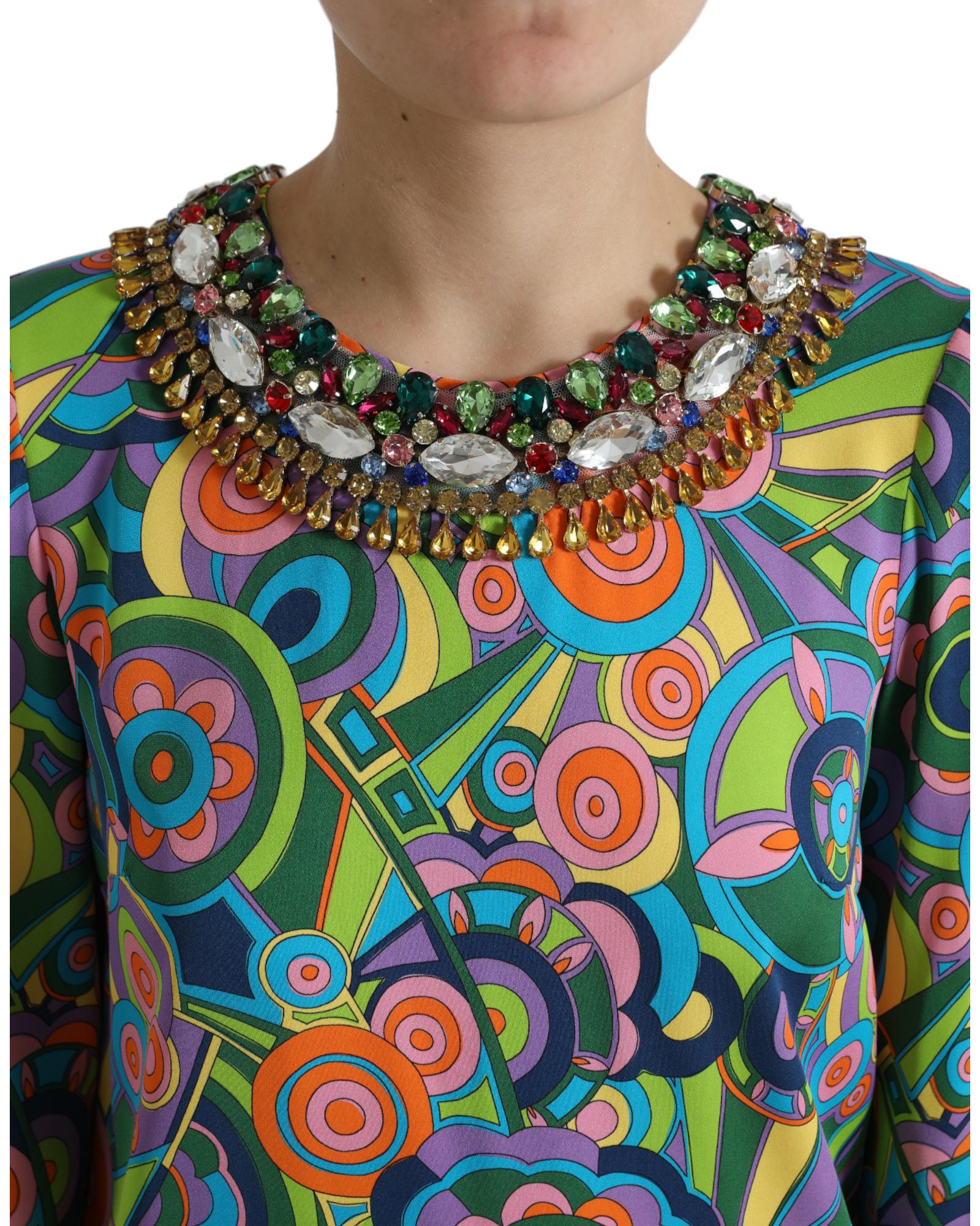 Dolce & Gabbana Multicolor Silk Mini Dress