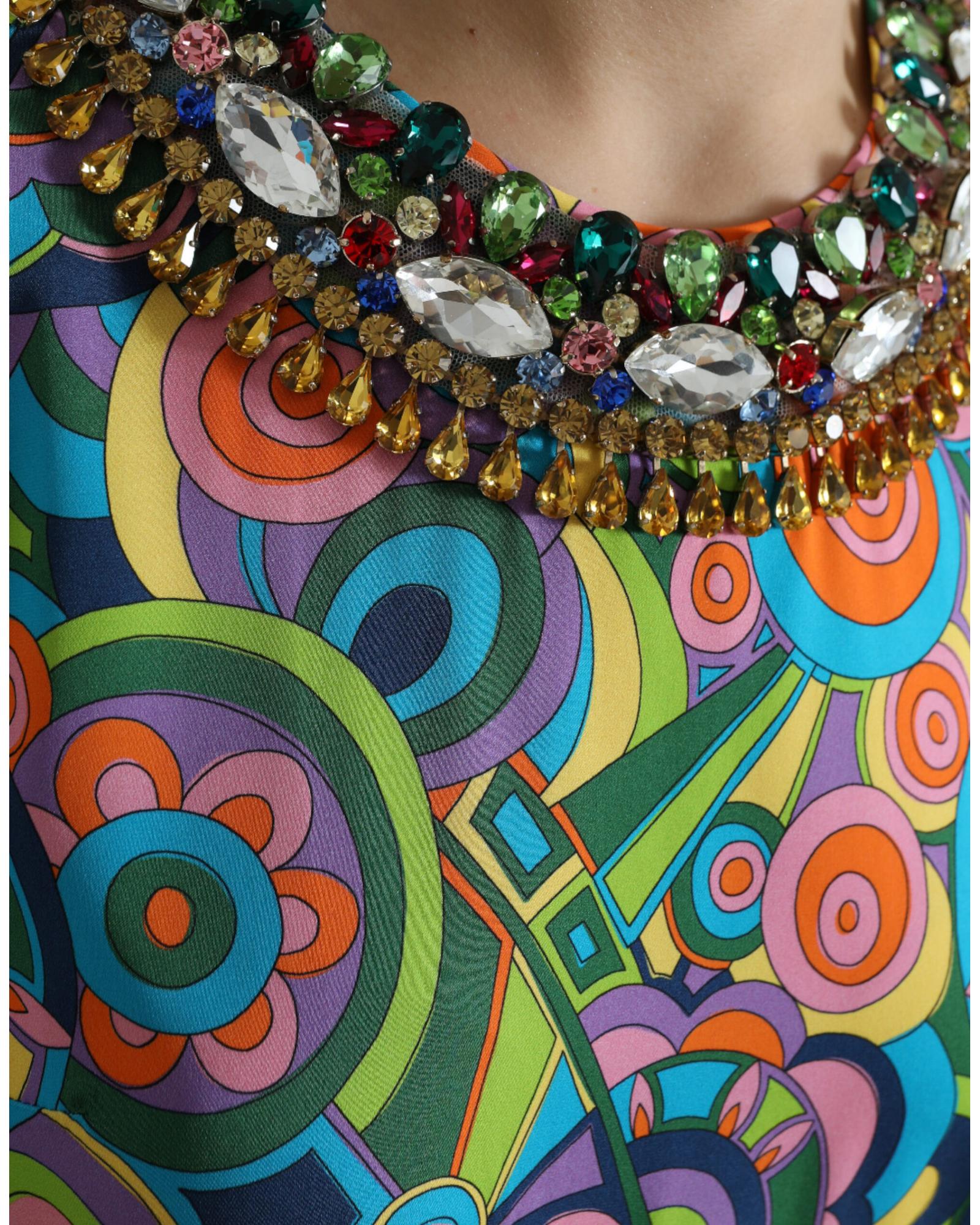 Dolce & Gabbana Multicolor Silk Mini Dress