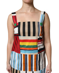 Dolce & Gabbana Patchwork Striped Mini Dress Women Multicolor Dresses