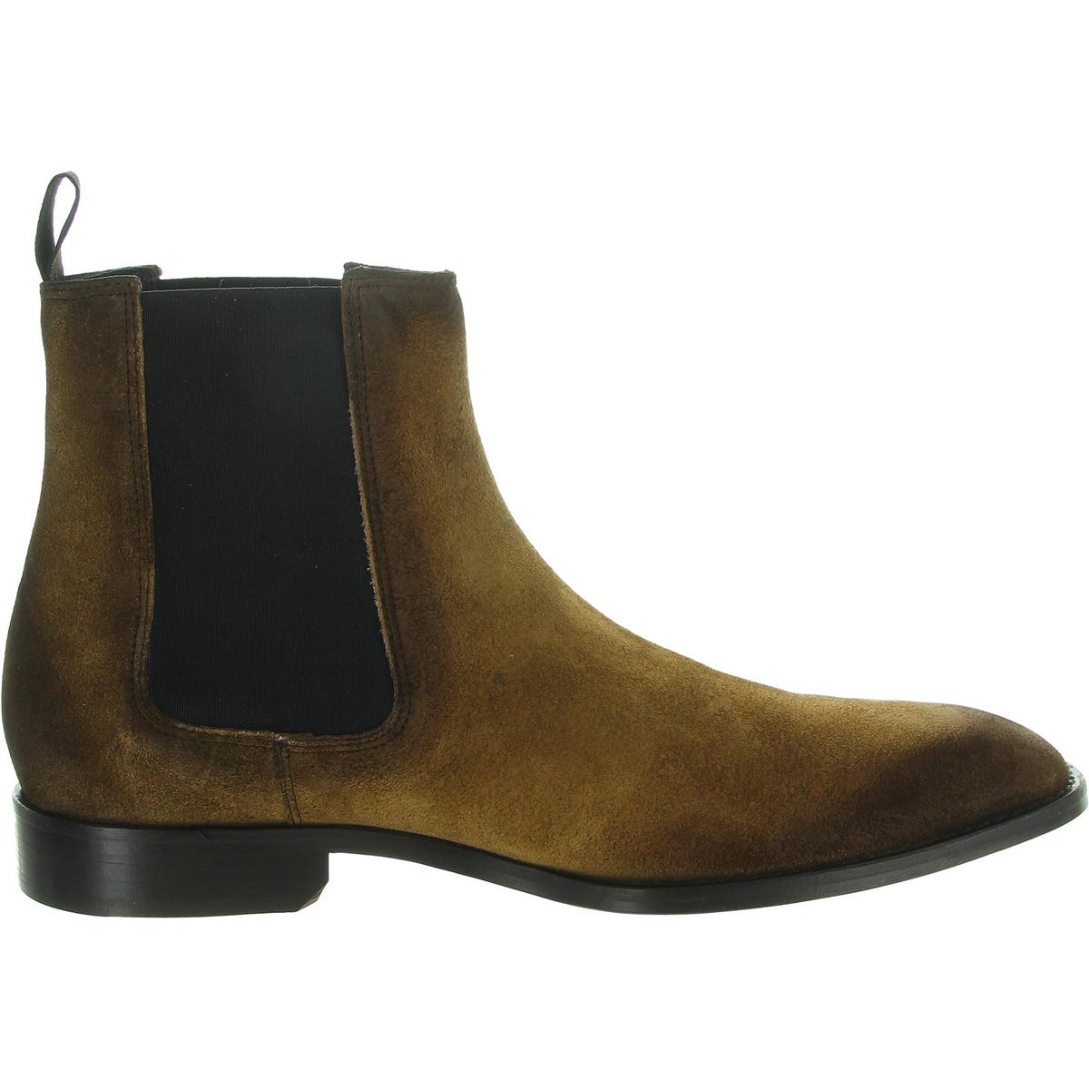 Mens Stretch Leather Chelsea Boots