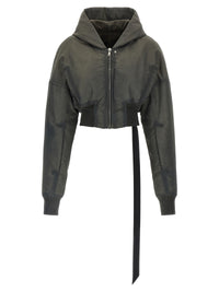 Drkshdw Women 'Hooded Cropped Flight' Bomber Jacket