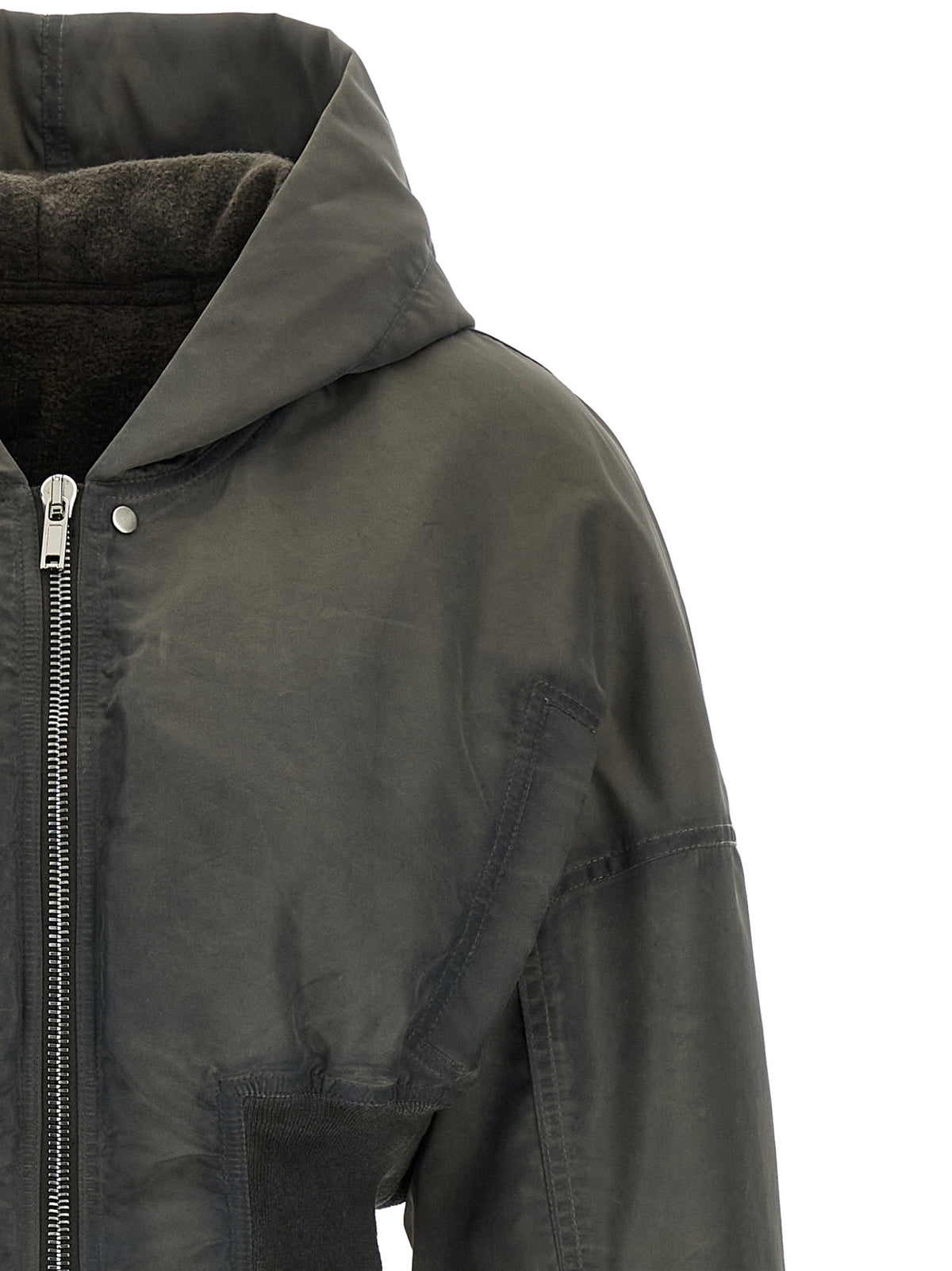 Drkshdw Women 'Hooded Cropped Flight' Bomber Jacket