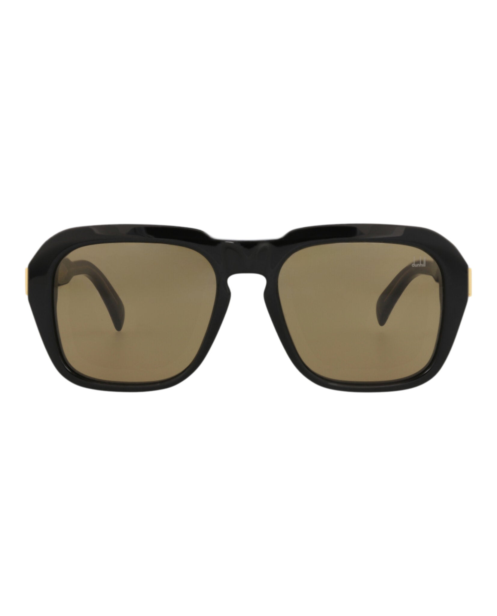Dunhill Unisex Square/Rectangle Black Black Brown Fashion Designer Eyewear