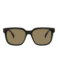 Dunhill Unisex Square/Rectangle Black Black Brown Fashion Designer Eyewear