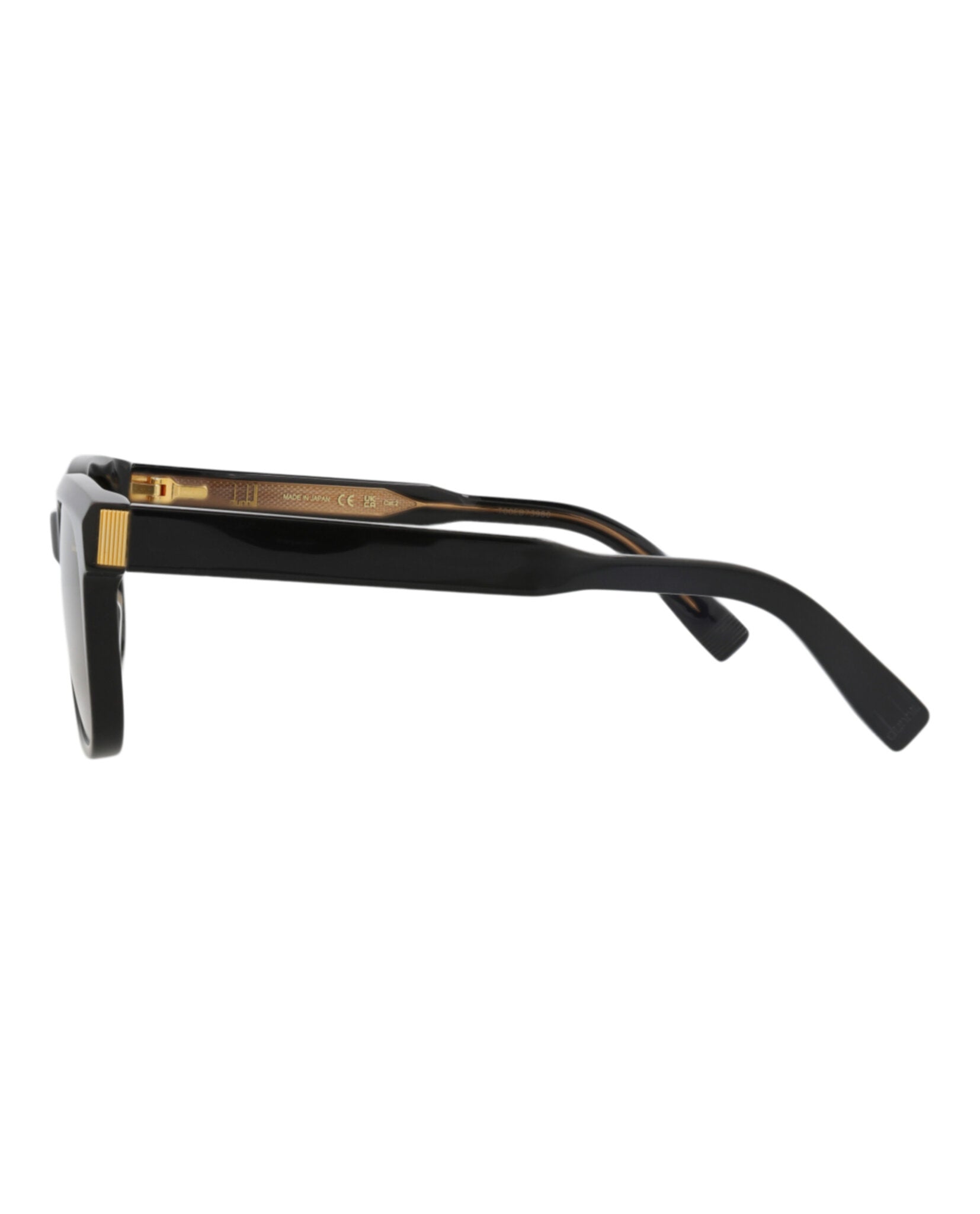 Dunhill Unisex Square/Rectangle Black Black Brown Fashion Designer Eyewear