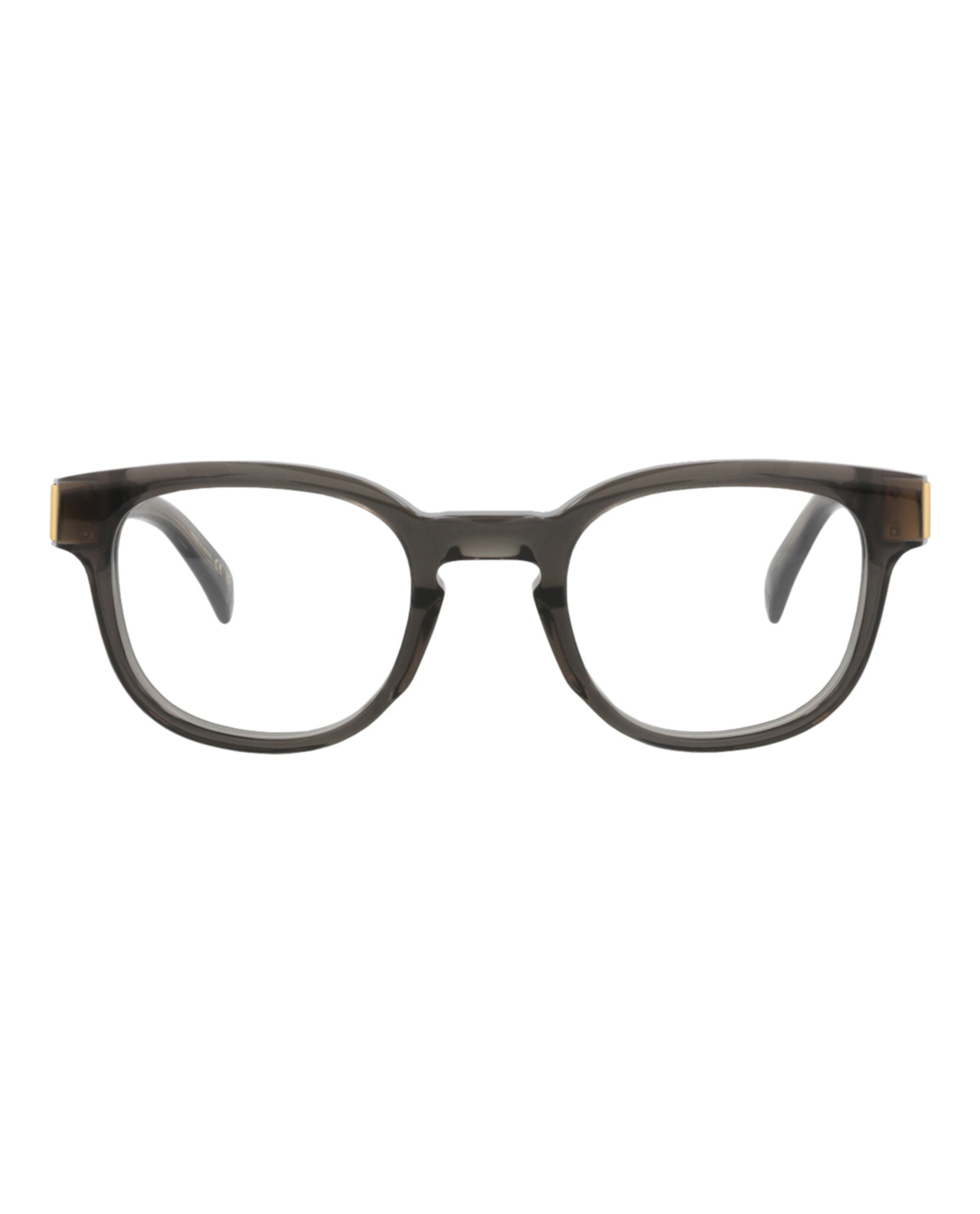 Dunhill Mens Round/Oval Grey Grey Transparent Fashion Designer Eyewear