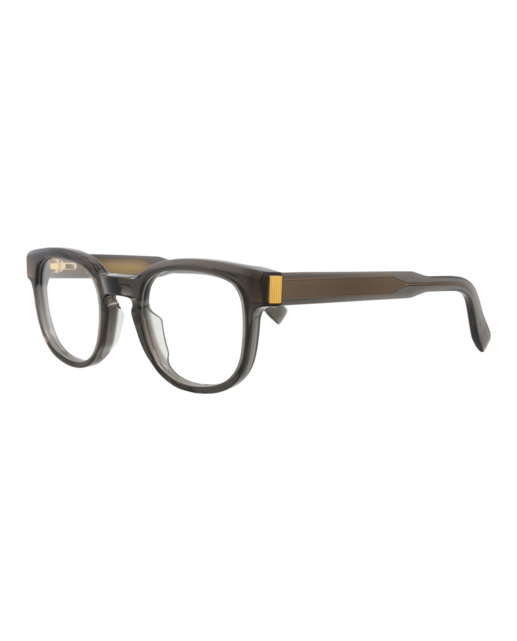 Dunhill Mens Round/Oval Grey Grey Transparent Fashion Designer Eyewear