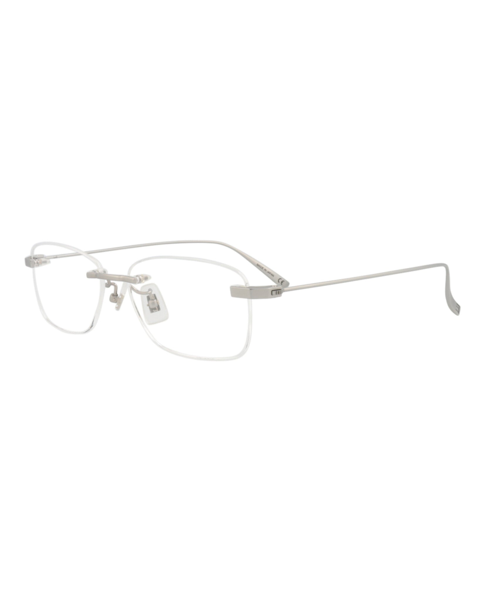 Dunhill Mens Square/Rectangle Silver Silver Transparent Fashion Designer Eyewear