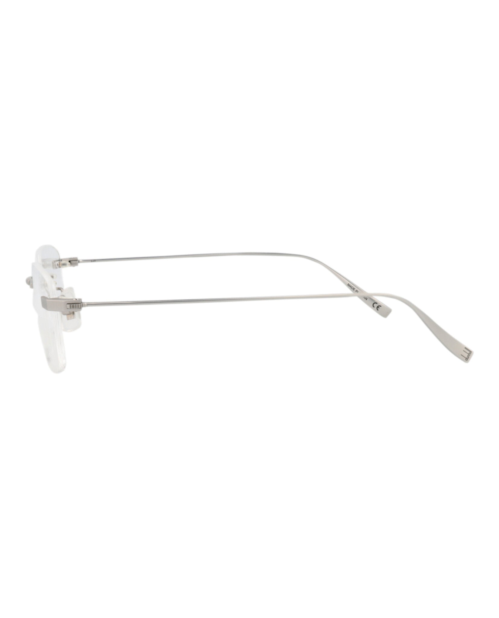Dunhill Mens Square/Rectangle Silver Silver Transparent Fashion Designer Eyewear