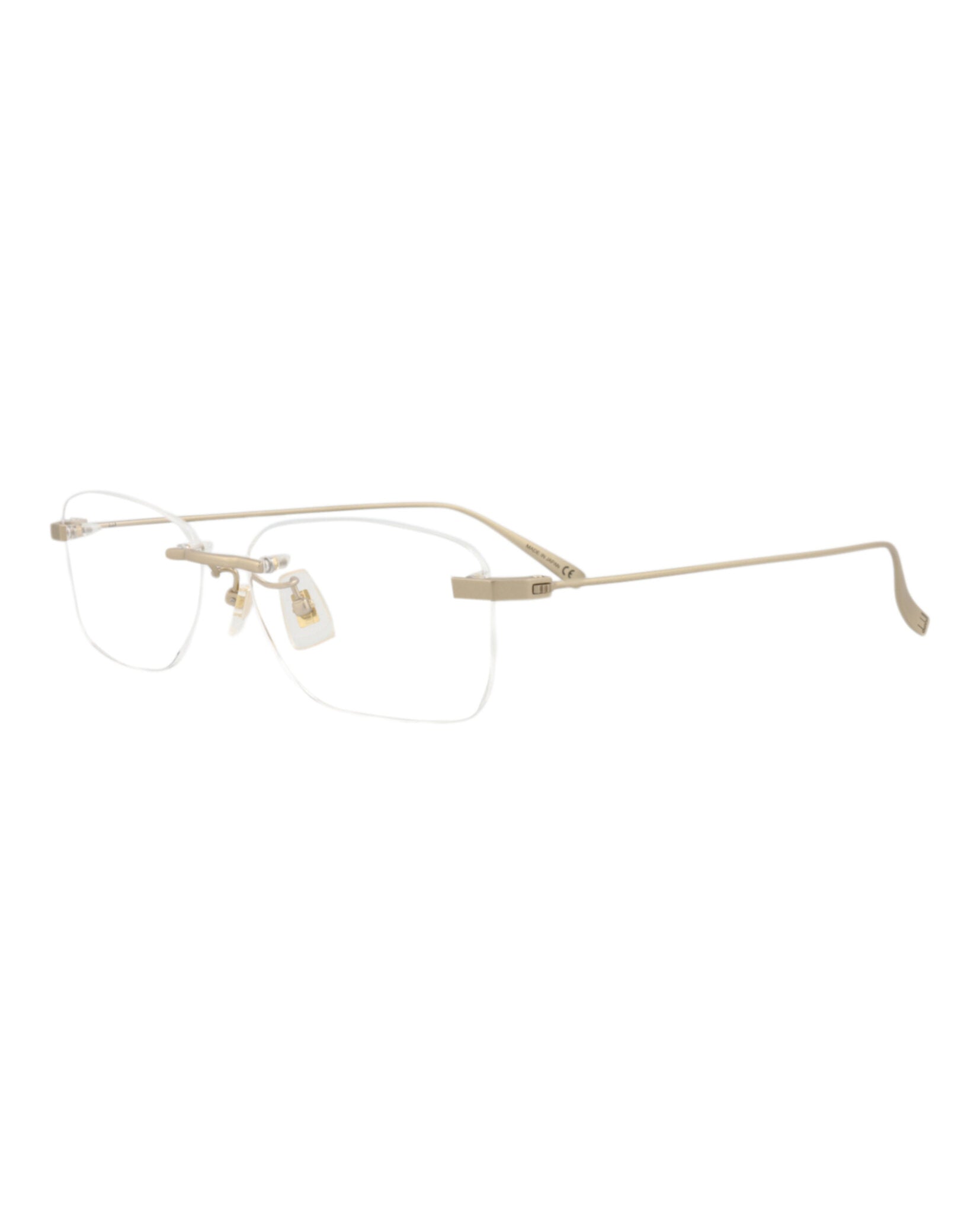 Dunhill Mens Square/Rectangle Gold Gold Transparent Fashion Designer Eyewear